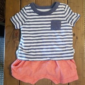 Boys one piece shirt/shorts set